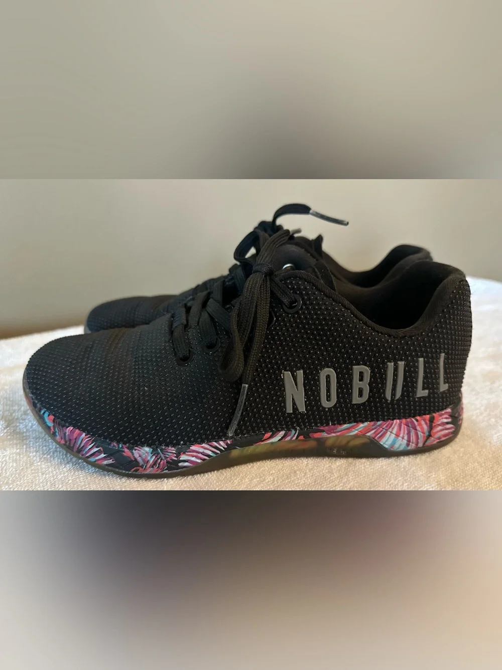 🖤🌺 NOBULL Black Floral Trainers | Women’s Size 6.5 | Cross Training Shoes